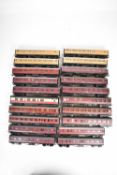 Twenty Dapol, Hornby, Bachmann and Mainline 00 gauge model railway coaches to include LNER teaks, BR