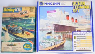 Two diecast model boat playsets comprising Dinky Kit 1050 Motor Patrol Boat and Hornby Minic M902