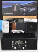 Teac LP-R400 multi music player / CD recorder, and a Monitor Audio Wi/Fi/DAB/FM radio system