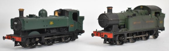 Two Bachmann GWR 00 gauge model railway locomotives comprising Pannier tank and 0-6-2 tank