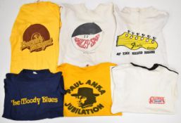 A collection of Rock / Pop promotional T shirts / clothing comprising Elvis (with rhinestones),