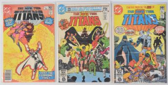 The New Teen Titans by DC comics issues 1-3, 1980/81, 1st appearance of Deathstroke the Terminator.