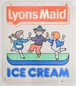 Lyons Maid Ice Cream retro printed aluminium advertising sign, 51 x 44cm