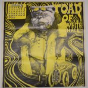 Oz magazine anti establishment counterculture double sided poster by Martin Sharp 'Toad of