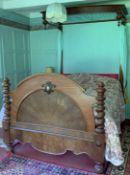 Victorian mahogany half-tester bed, (Please note this is now dismantled, the photograph shows it