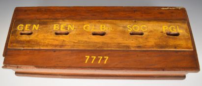 Masonic interest donation or voting box, numbered 7777, this lodge was consecrated 23rd October