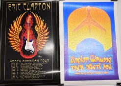 Eric Clapton and Steve Winwood 2011 Royal Albert Hall, London concert poster by Dave Hunter and 2010