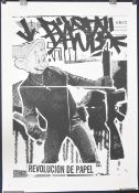 Bast (American 1952-2021) 'Revolucion De Papel' signed limited edition 414/600 screen print, with
