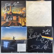 Collection of Pink Floyd LPs, most bearing signatures, one sealed