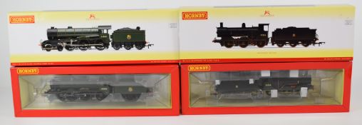 Two Hornby 00 gauge model railway locomotives comprising Drummond 700 class and BR B17/6, both in