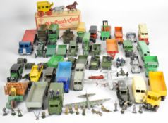 A collection of vintage diecasts comprising Dinky Toys to include Guy, Foden and Bedford trucks,