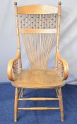 American bobbin turned armchair with bentwood arms