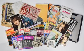 A collection of Beatles ephemera including Christmas 1964 programme, 1965 tour programme with