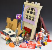 A collection of The Real Ghostbusters figures and playsets by Kenner to include Fire Station, Ecto-
