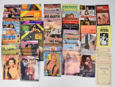 Vintage small format glamour / erotic magazines including Rodox, Private, Sting, Pardox issues 1-5