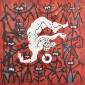 Lo Cole artist's proof 'Fallen Angel', signed and dated 94, 44 x 44cm