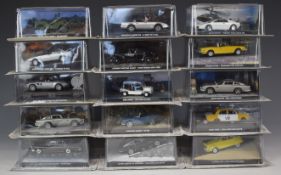 Fifteen GE Fabbri Ltd 007 James Bond diecast model cars including vehicles from Octopussy, The Spy