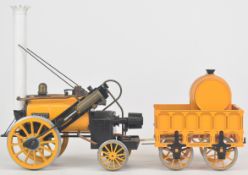 Hornby 3½ inch gauge live steam model of the Stephenson's Rocket locomotive, with tender, overall