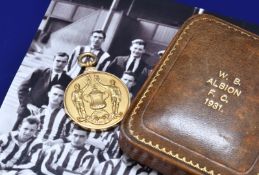 FA Cup winners 15ct gold medal awarded to E Smith, assistant secretary of West Bromwich Albion, in