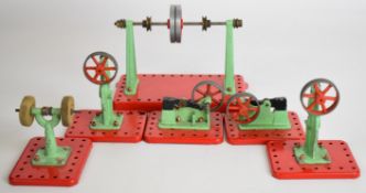 Six Mamod accessories to suit live steam engine, including polishing wheel or grinder, power