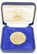 Metropolitan Police 150th Anniversary 1979 nickel silver medal, in case