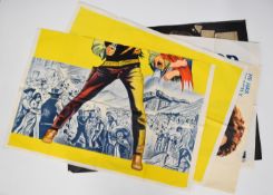 Four Clint Eastwood cinema display advertising posters Escape From Alcatraz, Thunderbolt and