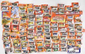 Over one hundred Mattel Matchbox diecast model cars dating mostly to the late 90's, all in