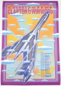 Eric Clapton and Steve Winwood Euro 10 tour limited edition 684/1500 screen print poster signed by