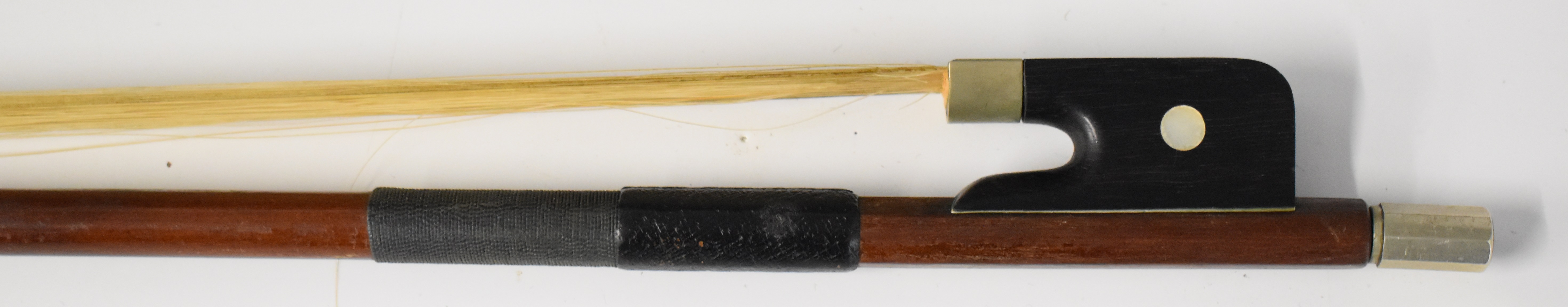 Unnamed 19th century cello with 76cm two piece back and related bow - Image 7 of 8