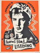 Shepard Fairey Obey (b 1970) 'Jonesy's Jukebox, Thanks For Listening' signed limited edition 132/300