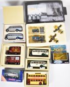 Eight Corgi diecast model cars, buses and aeroplanes to include 'Their Finest Hour' Battle of