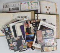 GB stamp collection in four albums / folders including a range of used 1d reds, SP, King Edward