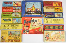 A collection of Walt Disney colour lantern slides by Ensign Ltd to include Snow White and the