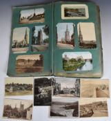 Edwardian postcard album including Bristol Clifton, Symonds Yat, Lydney, Clevedon, Devon,