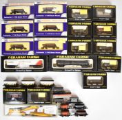 Twenty eight Graham Farish, Dapol and other N gauge model railway wagons including Dogfish and
