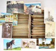 Approximately 1800 Edwardian and later postcards including tennis, Cheapside, London, Westcliff on