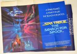 Two Star Trek III: The Search For Spock (1984) film or movie posters comprising quad 76 x101cm and