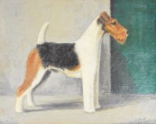 George William Bissill (1896 – 1973) oil on canvas study of a Fox Terrier, signed lower right 29.5 x