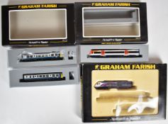 Three Graham Farish N gauge model railway DMU and locomotives comprising Class 108 2 car set,