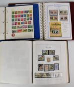 Three stamp albums including the Davo GB 1840-1993 pages, sparsely filled mint and used GB stamps