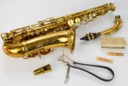 Hawkes & Son XX Century alto saxophone engraved Hawkes & Son makers, Denmark Street, Piccadilly