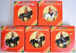 Five Britains Metal Models comprising numbers 7231, 7232, 7244, 7246 and 7247, all in original