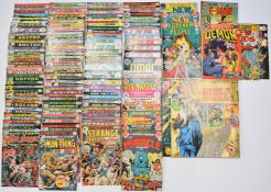 Ninety bronze age Marvel and DC comics to include New Gods, Captain Marvel, The Inhumans, Man-Thing,