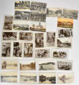 A collection of postcards, most Edwardian including Egypt, Port Said, Nile dam, Aden, street