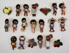 Twenty vintage enamel Robertson's Golden Shred and other advertising pin badges, including,