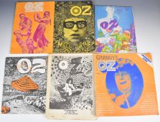 Oz anti establishment counterculture magazine issues 6-9, 12-25, 32, 38, 39, 43, 44, 46 and 47
