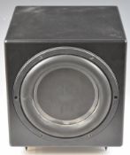 REL Acoustics Q200E home cinema bass subwoofer, serial no. Q309641, height 30cm