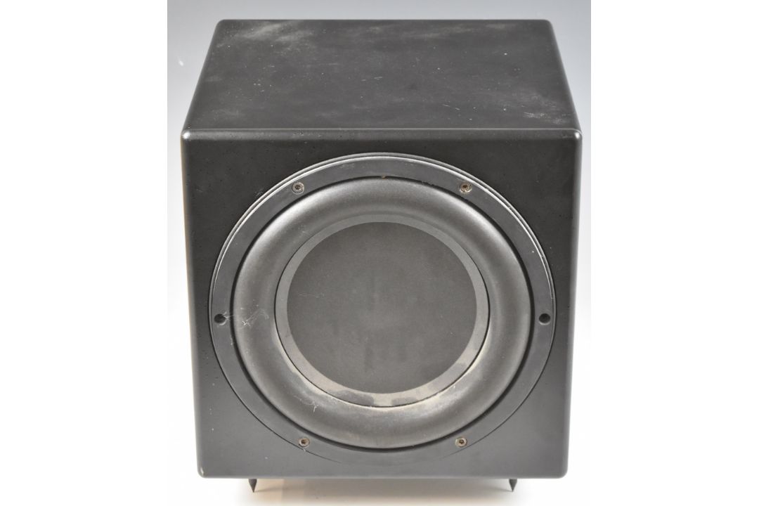 REL Acoustics Q200E home cinema bass subwoofer, serial no. Q309641, height 30cm - Image 1 of 2