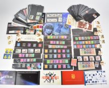 Mint GB stamps including definitive packs, errors and colour variations, includes first and second