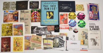Modern Art collectables and promotional items including Rob (Robert) Ryan Make Some Noise booklet,